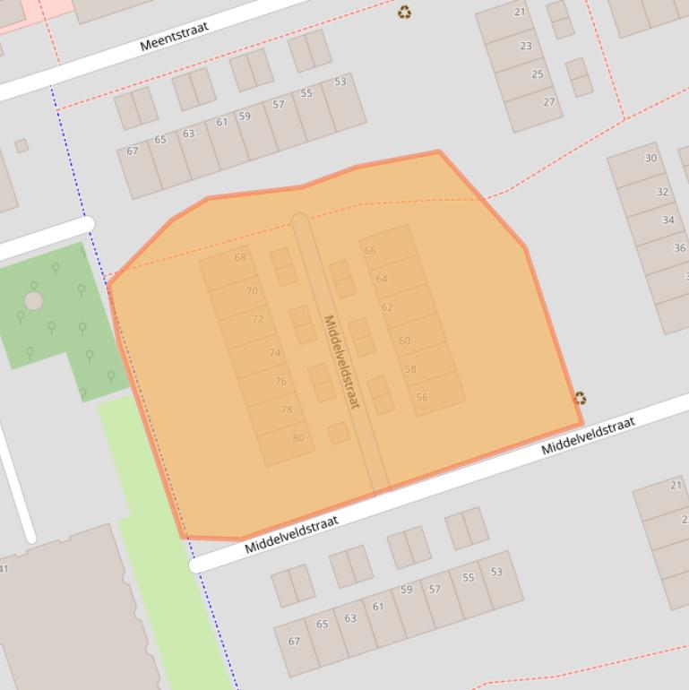 Kaart van postcodegebied 1069GL.