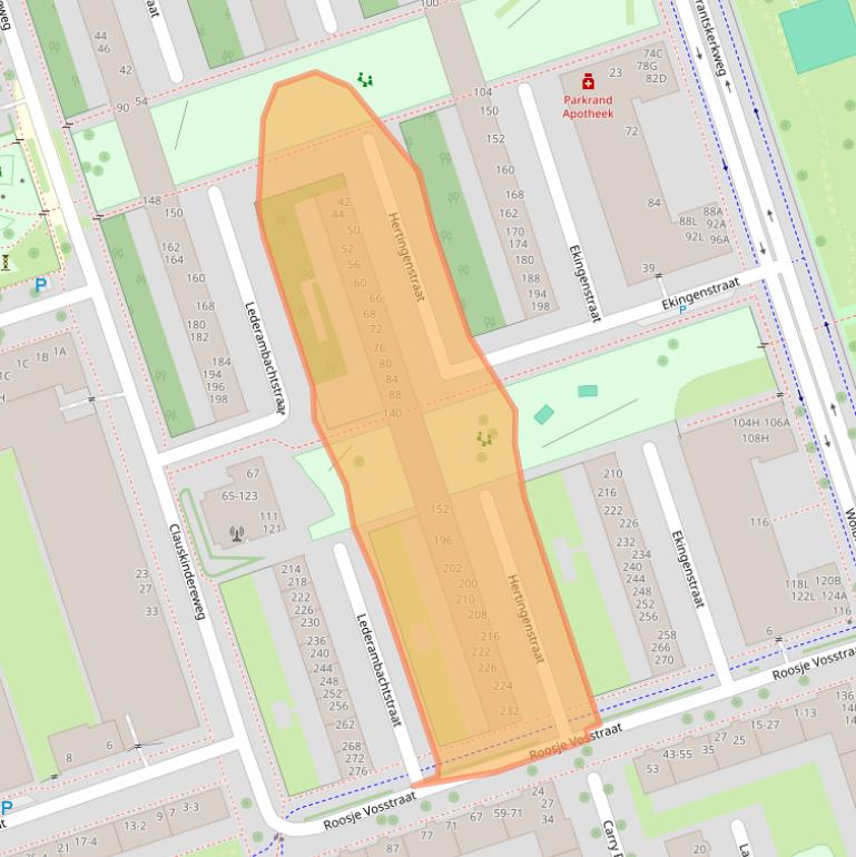 Kaart van postcodegebied 1069HD.