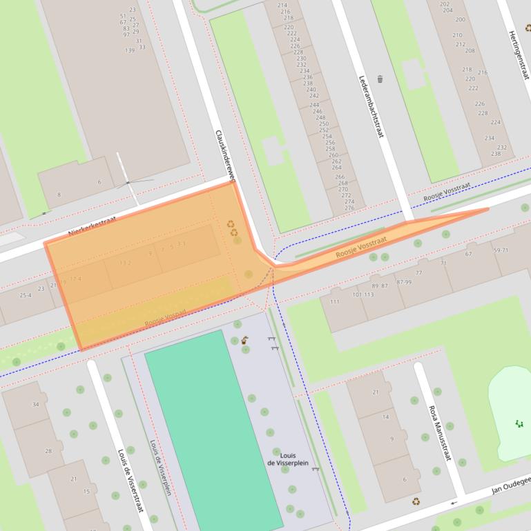 Kaart van postcodegebied 1069HX.