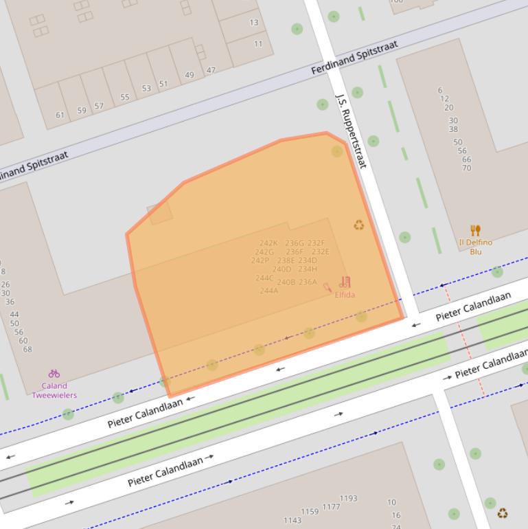 Kaart van postcodegebied 1069KV.