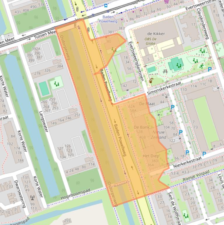 Kaart van postcodegebied 1069LK.