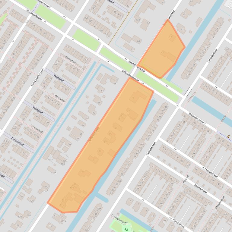 Kaart van postcodegebied 1069ME.