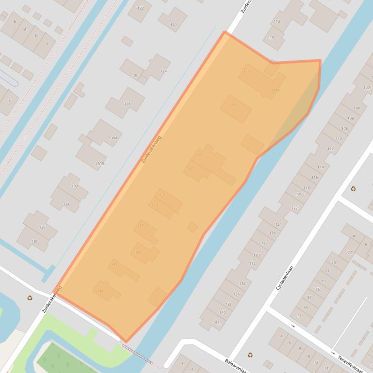 Kaart van postcodegebied 1069MG.