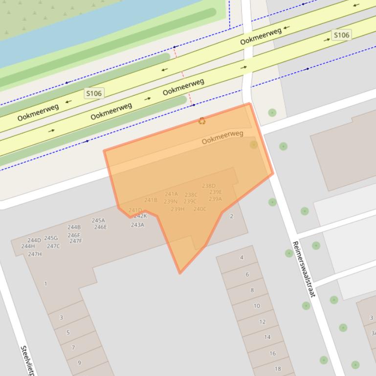 Kaart van postcodegebied 1069MP.