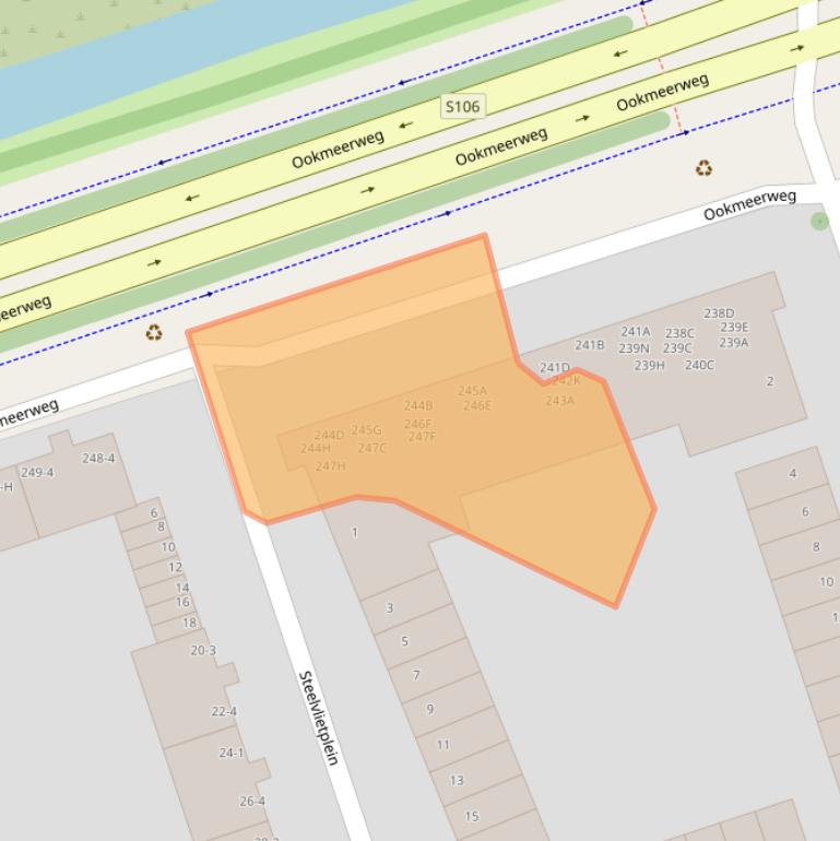 Kaart van postcodegebied 1069MR.