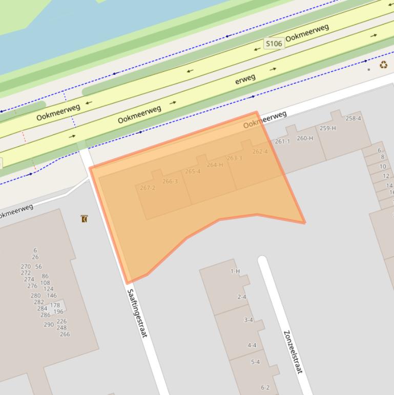 Kaart van postcodegebied 1069MX.