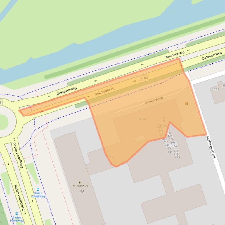 Kaart van postcodegebied 1069MZ.