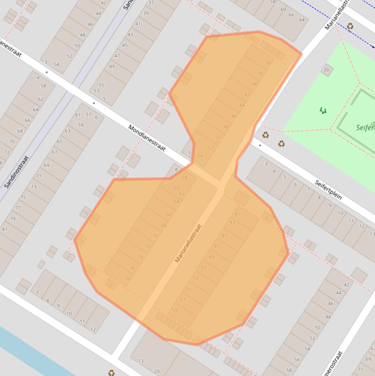 Kaart van postcodegebied 1069NM.