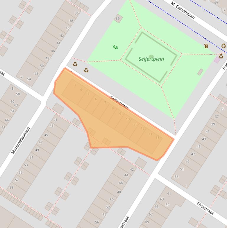 Kaart van postcodegebied 1069NN.