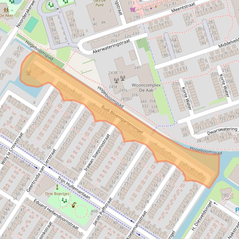 Kaart van postcodegebied 1069PR.