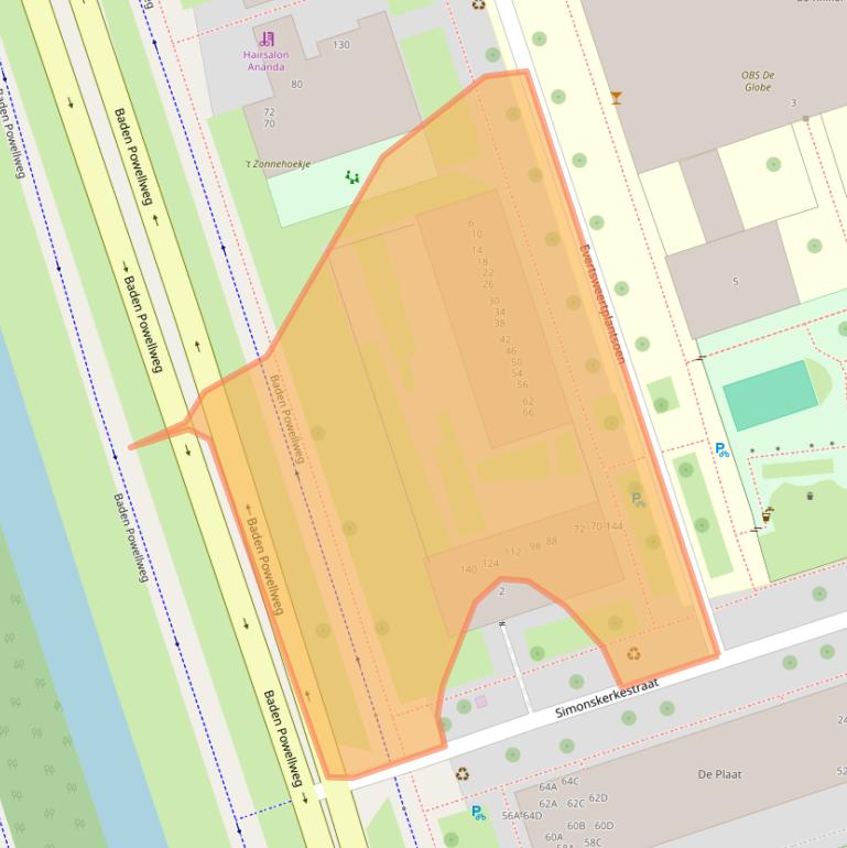 Kaart van postcodegebied 1069RL.