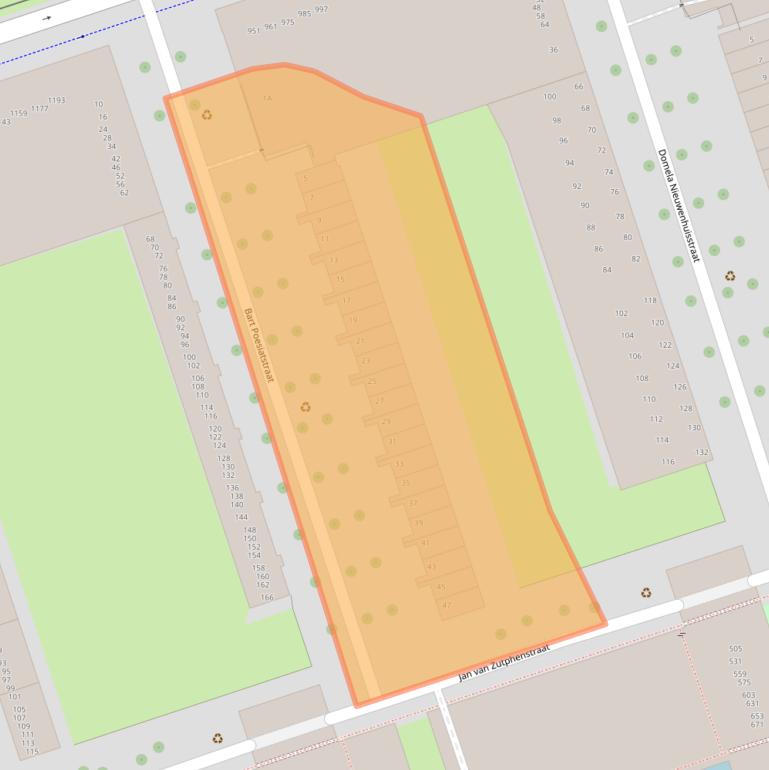 Kaart van postcodegebied 1069RV.