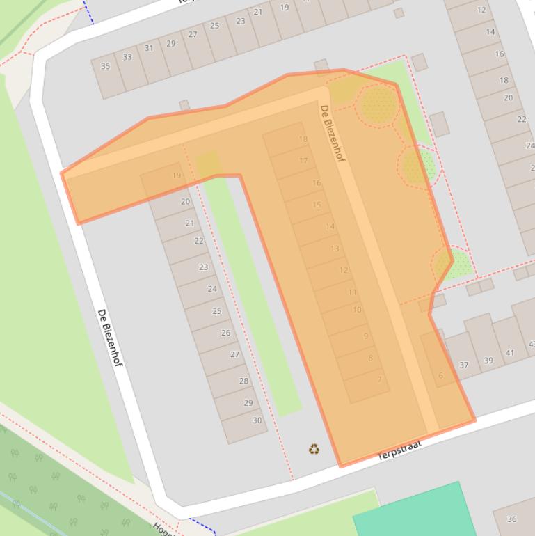 Kaart van postcodegebied 1069TW.