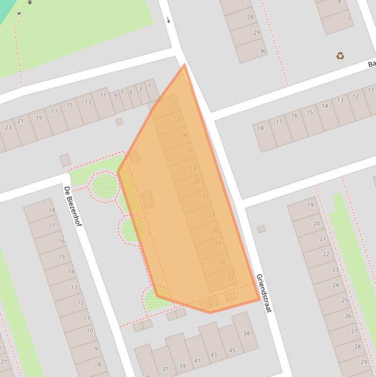 Kaart van postcodegebied 1069VA.