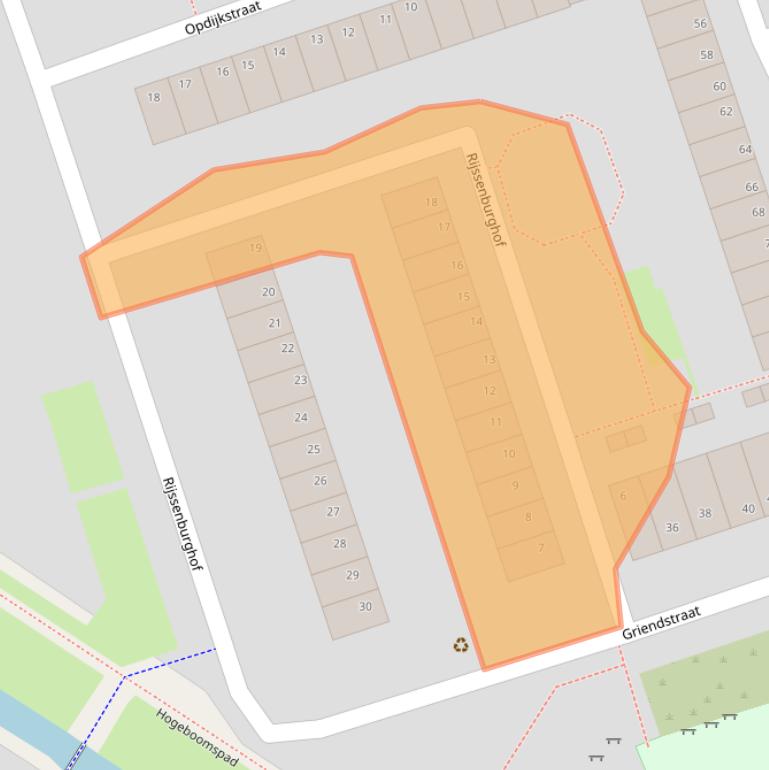 Kaart van postcodegebied 1069VC.