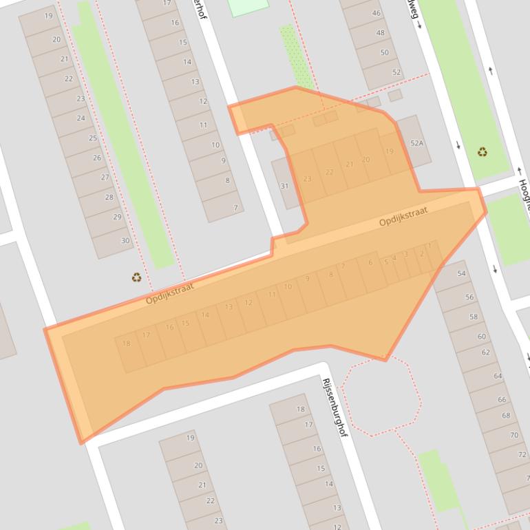 Kaart van postcodegebied 1069VE.