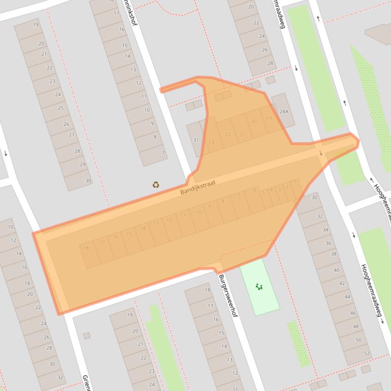 Kaart van postcodegebied 1069VJ.