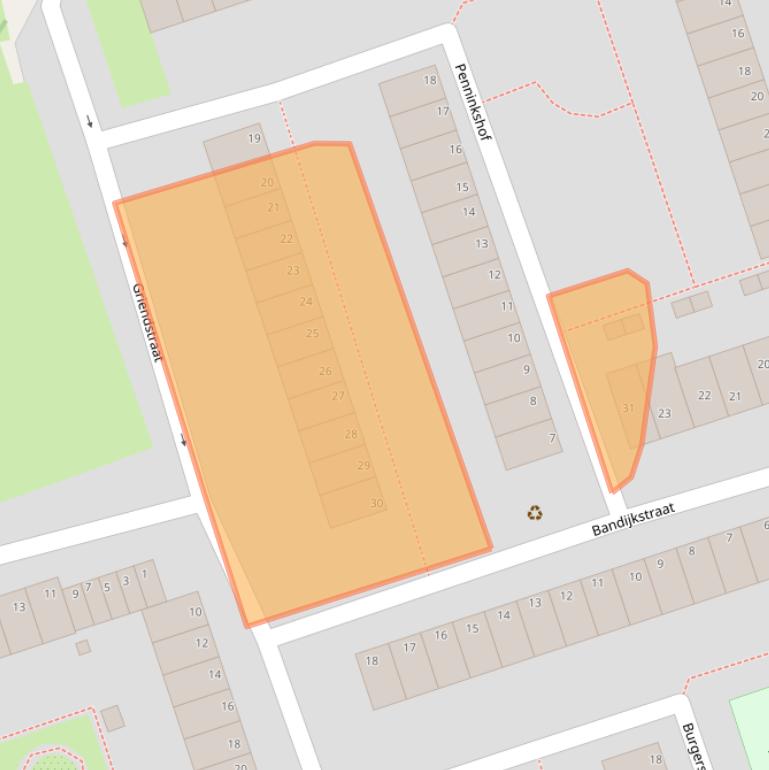 Kaart van postcodegebied 1069VL.