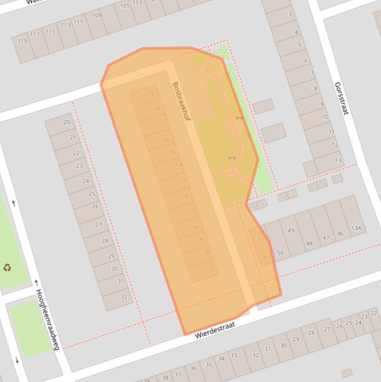 Kaart van postcodegebied 1069VZ.