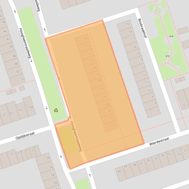 Kaart van postcodegebied 1069WB.