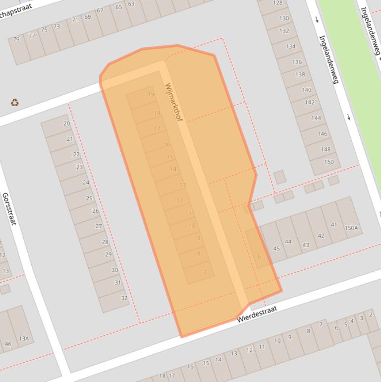 Kaart van postcodegebied 1069WC.