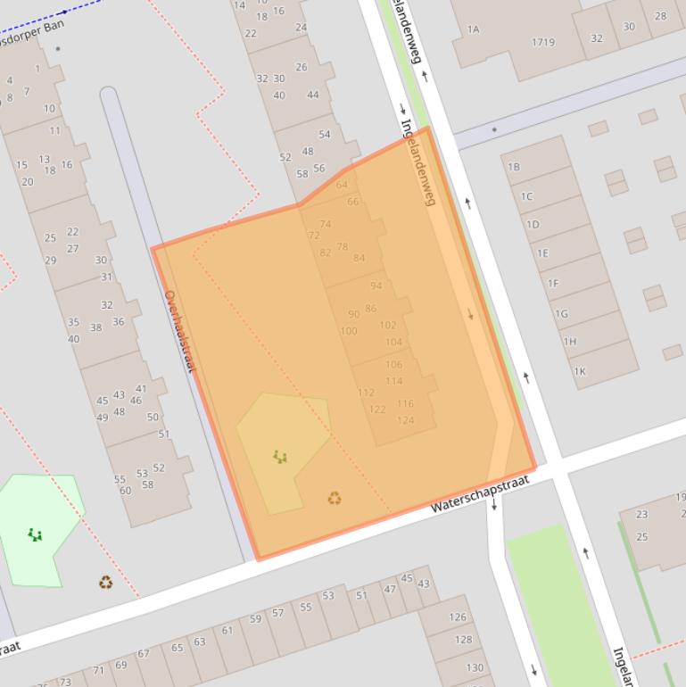 Kaart van postcodegebied 1069WH.