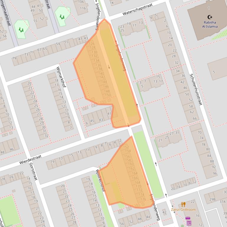 Kaart van postcodegebied 1069WJ.