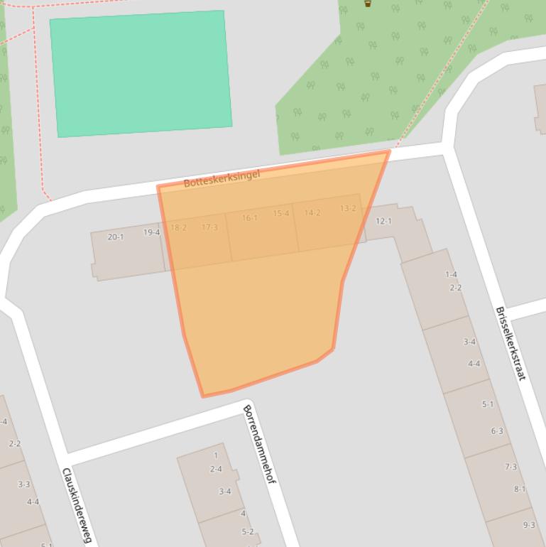 Kaart van postcodegebied 1069XR.