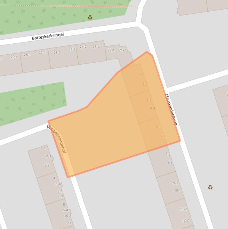 Kaart van postcodegebied 1069ZB.