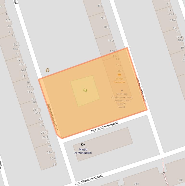 Kaart van postcodegebied 1069ZL.