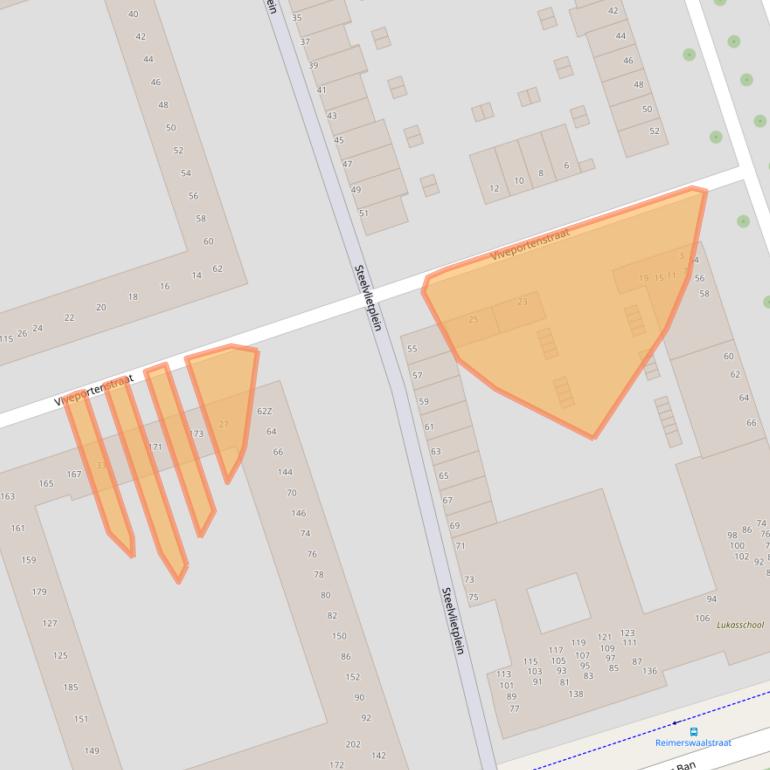 Kaart van postcodegebied 1069ZW.