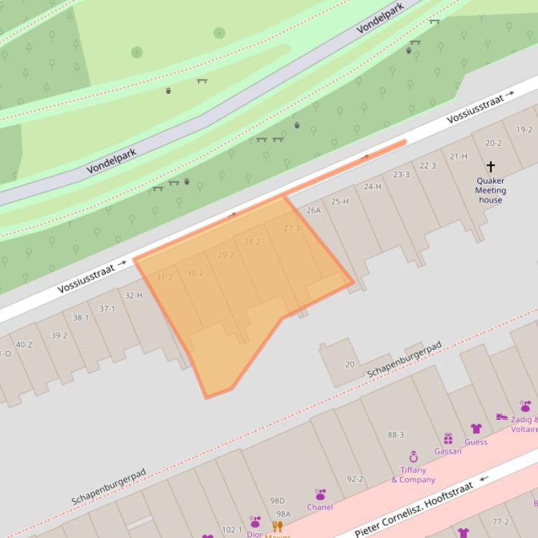 Kaart van postcodegebied 1071AG.