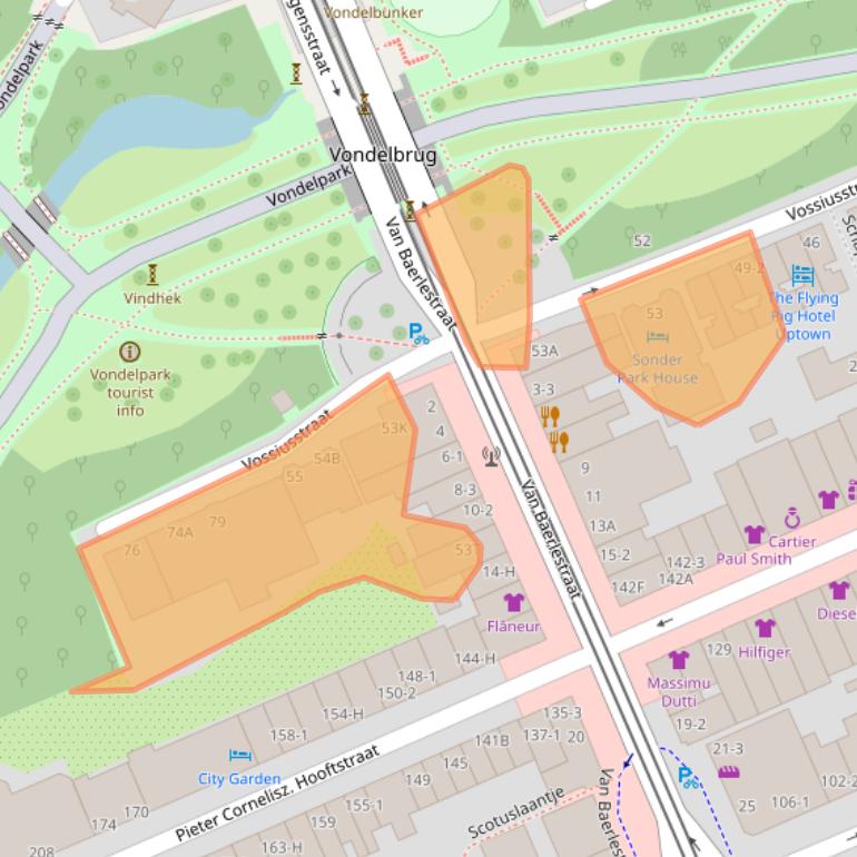 Kaart van postcodegebied 1071AK.