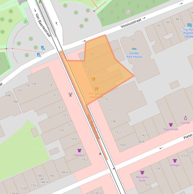 Kaart van postcodegebied 1071AL.