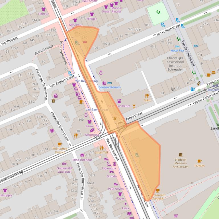 Kaart van postcodegebied 1071AN.