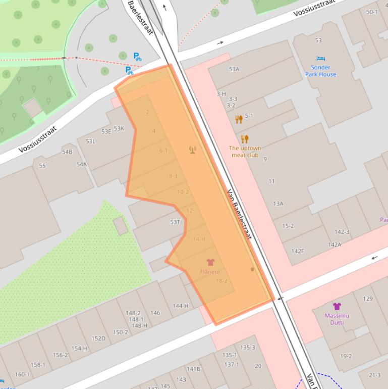 Kaart van postcodegebied 1071AW.