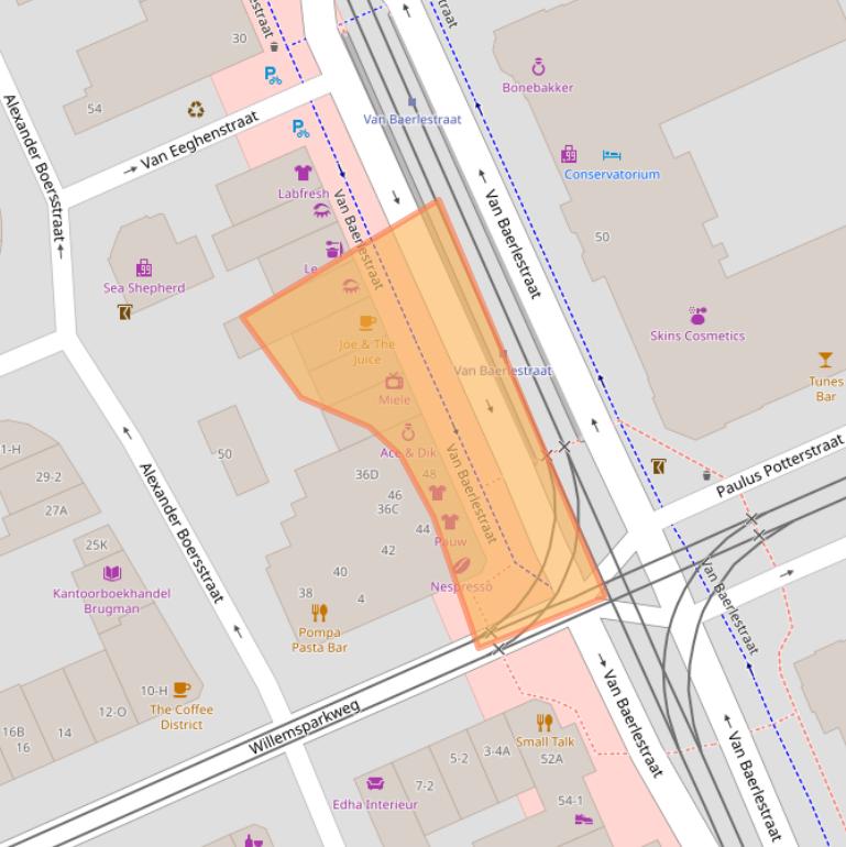 Kaart van postcodegebied 1071AZ.