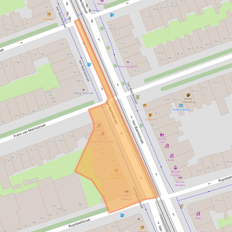 Kaart van postcodegebied 1071BG.