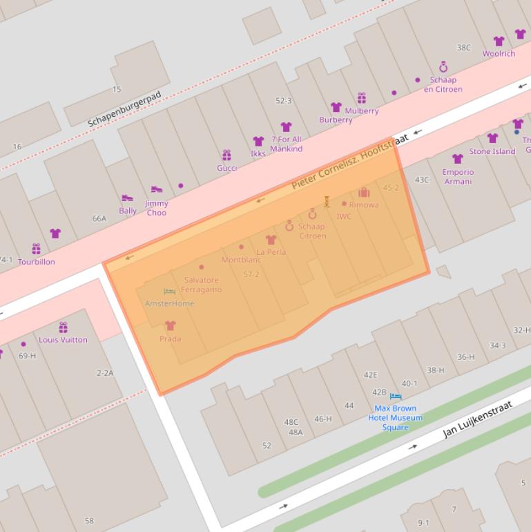 Kaart van postcodegebied 1071BN.