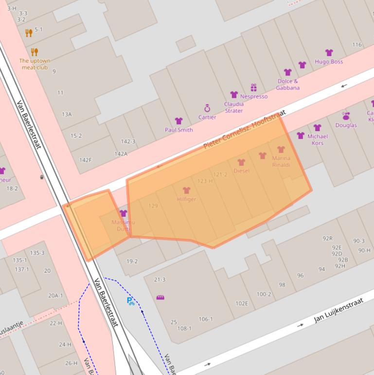 Kaart van postcodegebied 1071BS.