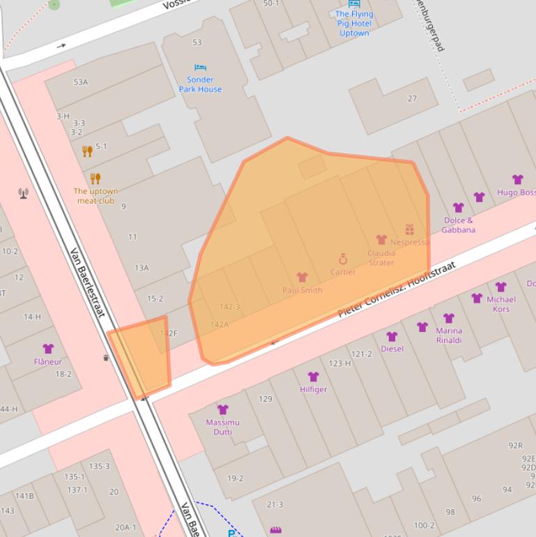 Kaart van postcodegebied 1071CE.