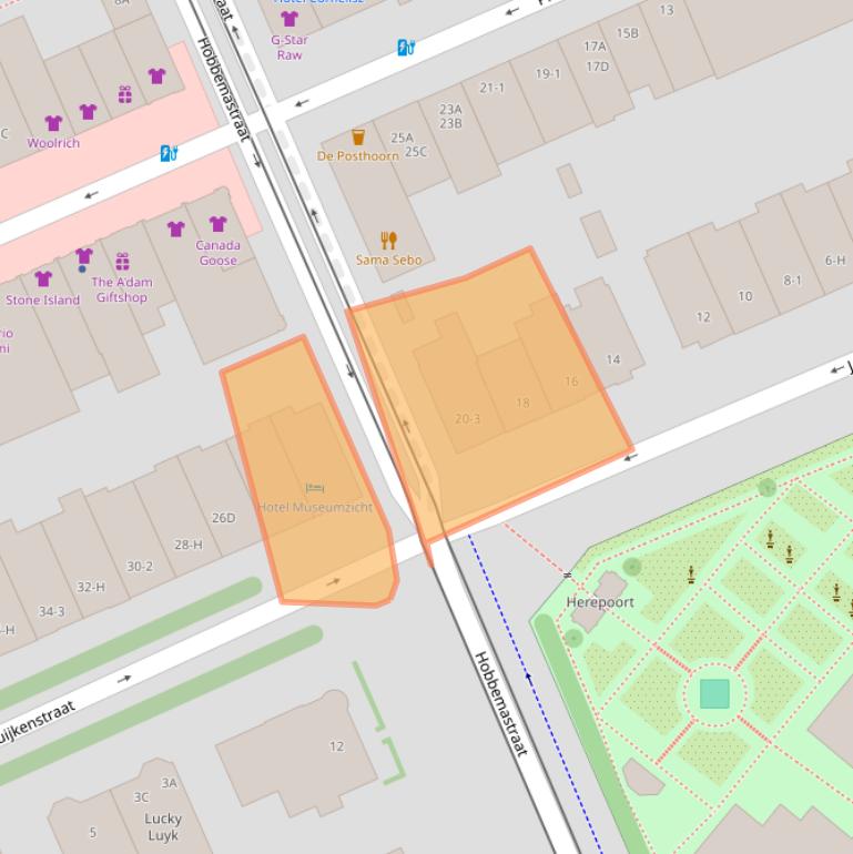 Kaart van postcodegebied 1071CN.