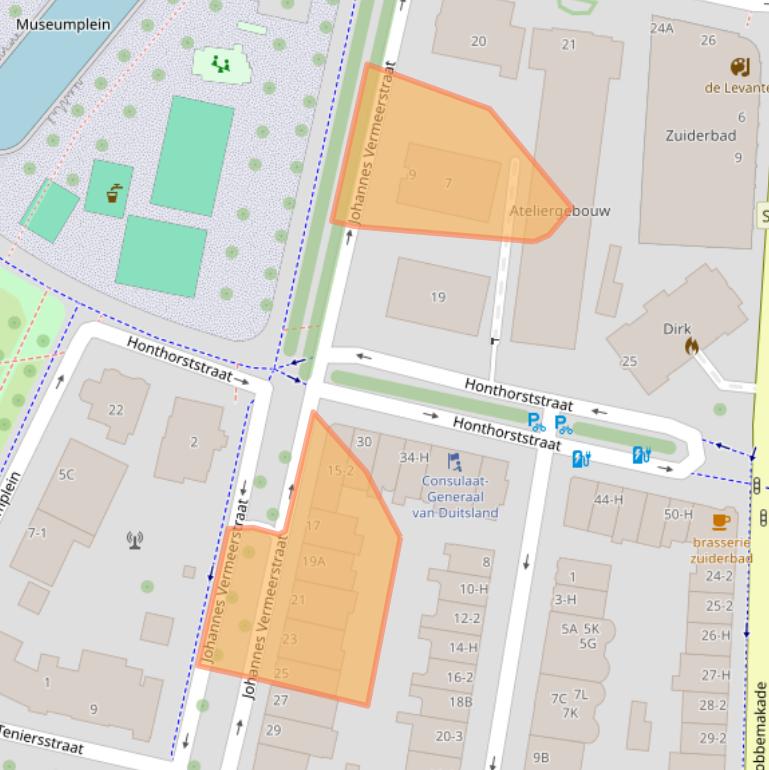 Kaart van postcodegebied 1071DK.