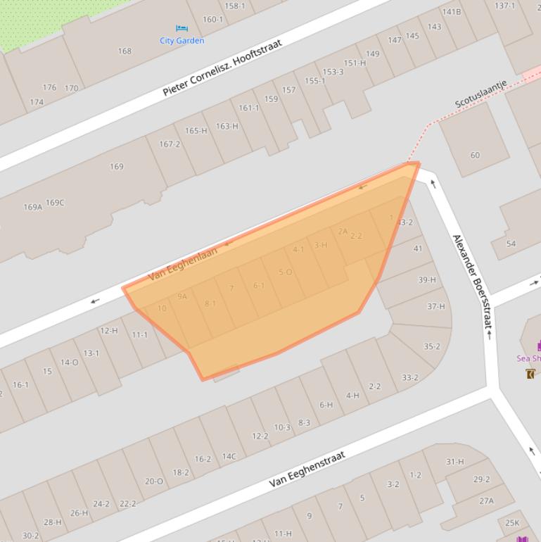 Kaart van postcodegebied 1071EL.