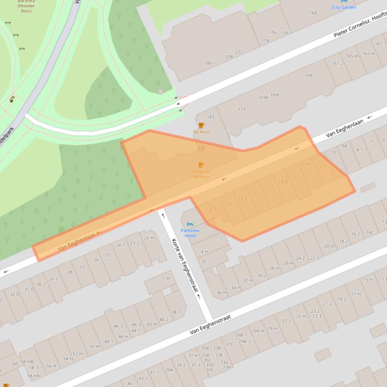 Kaart van postcodegebied 1071EM.