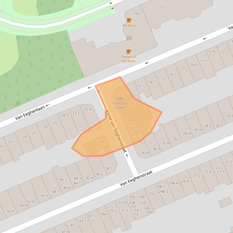 Kaart van postcodegebied 1071ER.