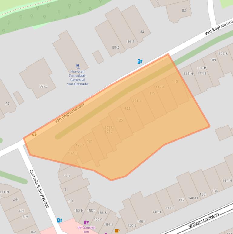 Kaart van postcodegebied 1071GA.