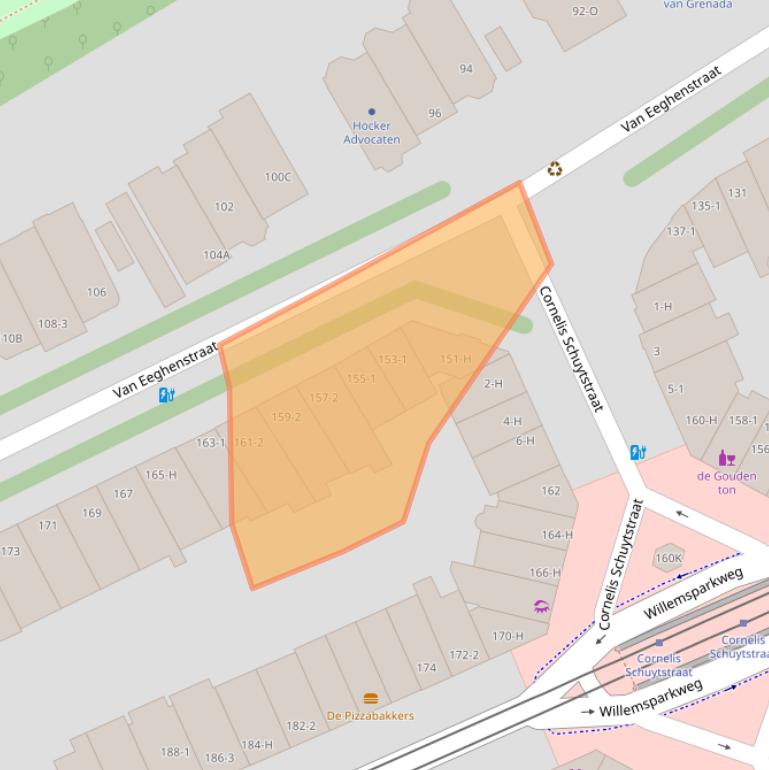 Kaart van postcodegebied 1071GB.