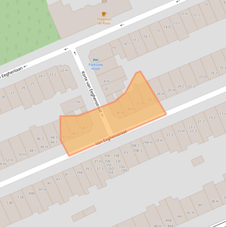 Kaart van postcodegebied 1071GH.