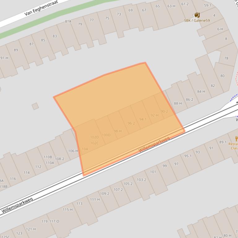 Kaart van postcodegebied 1071HM.